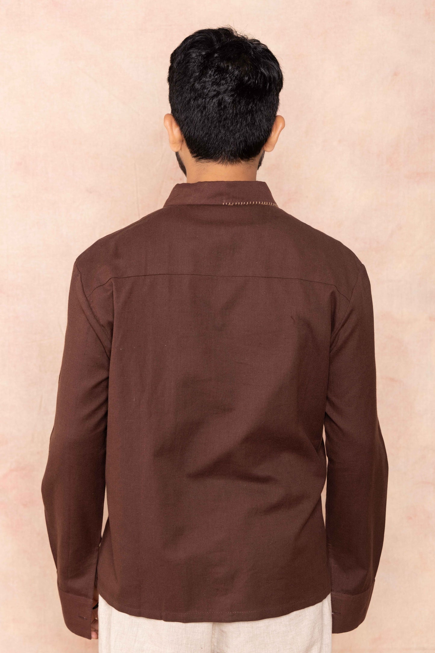 Brown Dress Back body detailing