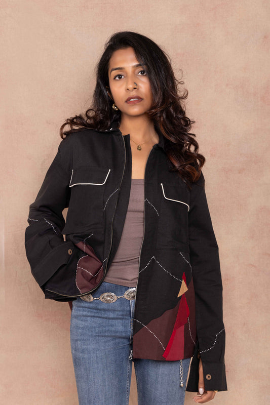 Black Jacket Handwork on women