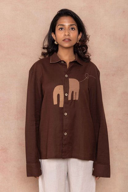 Brown Full Shirt women fit 